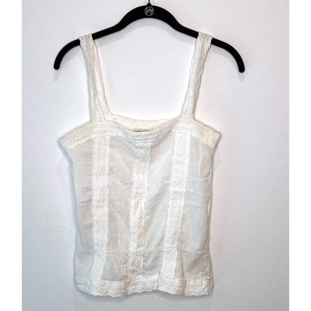 Joe's Jeans White Lace Tank Top - Size S